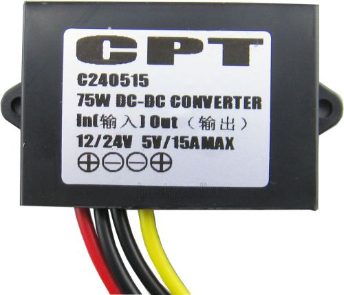 9-35v12/24v to 5v/15a dc to dc buck converter car power supply voltage regulator for sale