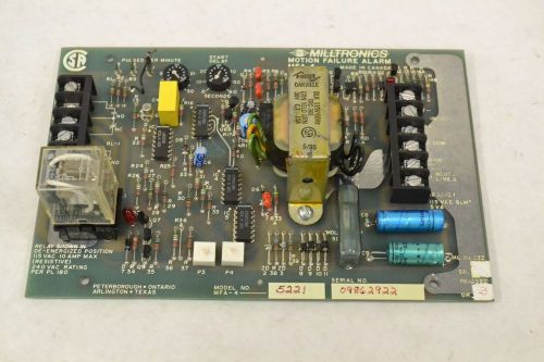 Milltronics mfa-4 motion failure alarm pcb circuit board 115/230v-ac b304765 for sale
