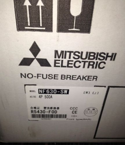 New mitsubishi moulded case circuit breaker nf630-sw 500a/4p for sale