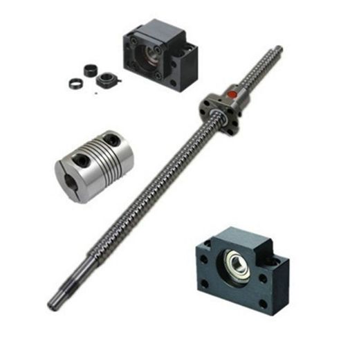 1pcs antibacklash ball screw 1605 -L250mm-C7+BK/BF12 + 2pcs 6.35*10mm couplers