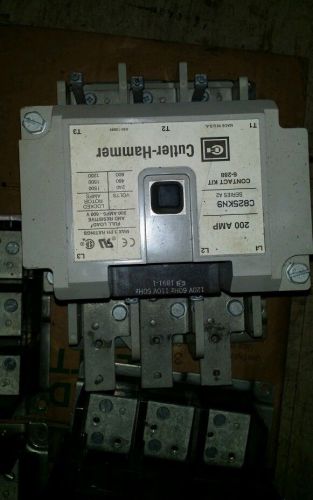 Cutler hammer contactor 200 amp 120 v coil cat# c825kn10 series a for sale