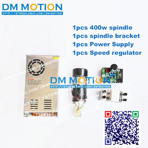 400w spindle Motor kits for Mach3 spindle bracket  Power Supply Speed regulator