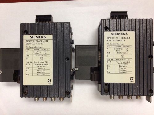 Siemens OLM SINEC L2FO 6GK1 502-4AB10 PROFIBUS Optical Link Module