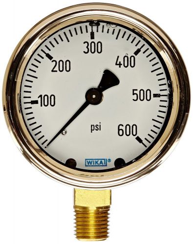 Wika industrial liquid filled copper alloy pressure gauge - part # 9310754 for sale