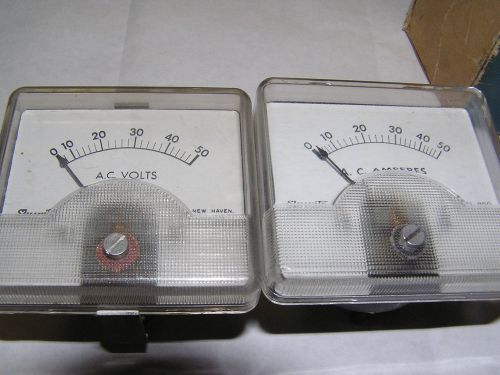 Shurite panel meters 0 to 50 volt and amps for sale