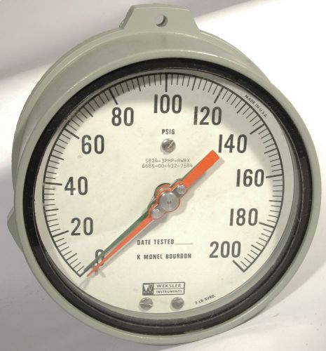NEW WEKSLER GAUGE 200 PSI PRESSURE 1/4&#034; air liquid --- guage