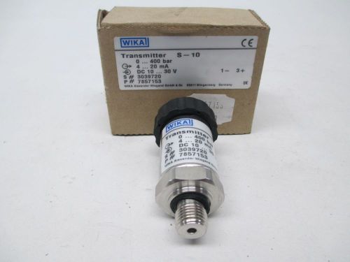 New wika 7857153 s-10 4-20ma pressure 10-30v-dc 0-400bar transmitter d298947 for sale