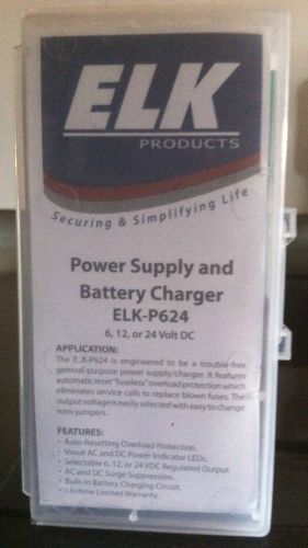 Brand New Elk P624  6 , 12 , or 24 Volt DC Power Supply &amp; Battery Charger