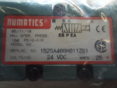 (rr13-2) 1 new numatics 152sa400m011z61 solenoid valve for sale