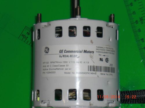 Ge commercial motor by:regal-beloit 1/20hp 1550 rpm model #.5ksm84dfk146as for sale