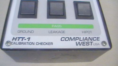 Compliance west htt-1 calibration function checker hipot ground tester for sale