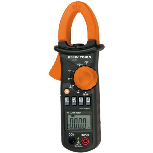 Klein tools cl200 600a ac clamp meter with temperature for sale
