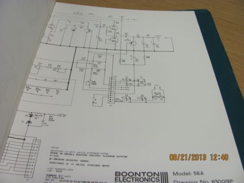 BOONTON MODEL 56A: DC Null Detector S/N 567 &amp; Up - Instruction Book schem #17587