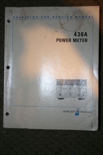 HP 436A, OPERATIONAL AND SERVICE MANUAL WITH SCHEMATICS