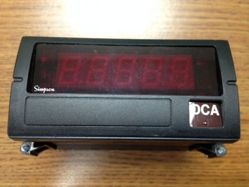 SIMPSON ELECTRIC F45-1/100MV/25DCA, Digital Panel Meter, DCA Current