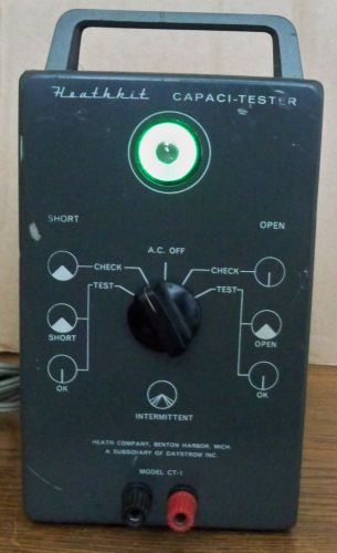 Heathkit Capaci-Tester Capacitor Checker  Model CT-1 Manual &amp; Test Leads