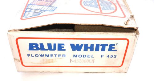 NEW BLUE WHITE F-452 FLOWMETER F-4502060LH   F452
