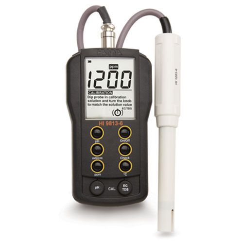 Hanna Instruments HI9813-6N Hydroponics pH/EC/TDS/C meter