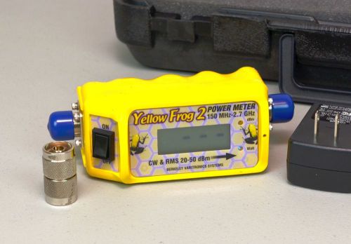 Berkeley varitronics yellowfrog 2 rms/cw rf power meter w/ case transmitter test for sale