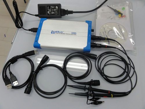 Peaktech p 1285, 100 mhz, 500msa/s, 2 ch , pc based oscilloscope with usb, lan. for sale