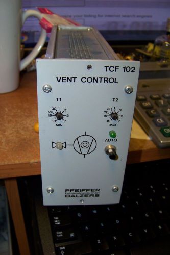 Pfeiffer Balzers TCF 102 Turbo Pump Vent Controller Analyzer Plug-In Module