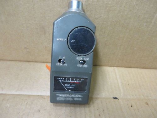 REALISTIC - VINTAGE ELECTRONIC SOUND LEVEL decibel METER  -10 to +8 db USED