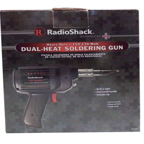 Radio shack® 64-2187 150/230 watt heavy duty dual-heat soldering gun with light for sale