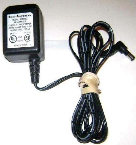 Power Supply Adapter SINO AMERICAN A10635C 6v 350mA AC / AC