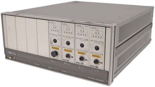 Hp agilent 70001a 8-slot modular mainframe spectrum analyzer chassis +4x 70100a for sale