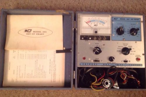 B&amp;K Model 465 CRT Cathode Ray Tube Tester With Adapters and Manual
