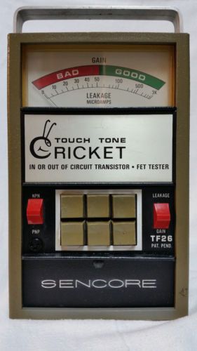 Sencore TF26 Cricket Touch Tone Circuit Transistor &amp; Fet Tester
