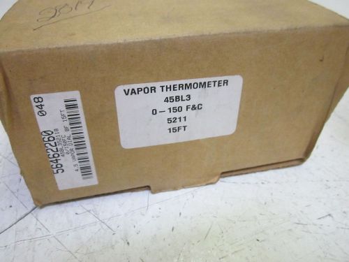 WEISS INSTRUMENTS 45BL3 VAPOR THERMOMETER 0-150 DEGREE F&amp;C 15FT *NEW IN A BOX*