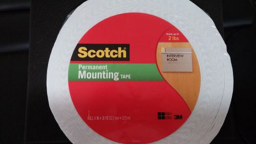Scotch Double-Coated Foam Tape, 1/2&#034; x 36 yards, White