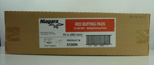Niagara Red Buffing Pads 175 to 600 RPM  19 in. Buffing Pad - Box of 5  #5100N