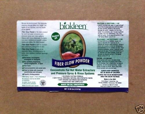 Biokleen natural fiber glow powder carpet cleaner 50lb for sale