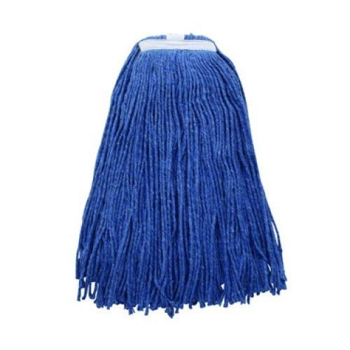 Winco moph-32c blue wet mop head with cut end 32 oz. for sale