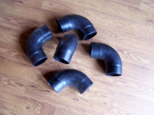 5  Black Plastic 4&#034; Elbows  for Dust Collection