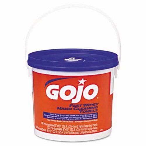 Gojo FAST WIPES Hand Cleaning Towels, Cloth, 4 Pails-520 count (GOJ6298)