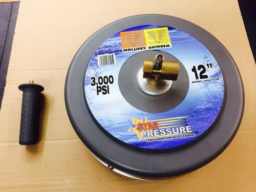 12&#034; Pressure Washer Rotary Flat Surface Cleaner Cleans Concrete Decks * BONUS *