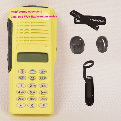 Yellow housing case for Motorola HT1250 ( LCD+Ribbon Cable+Speaker+mic)