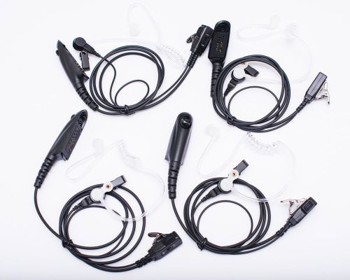4 pcs Acoustic Ear Tube Surveillance Kit for Motorola HT750 HT1250 GP328 PR860