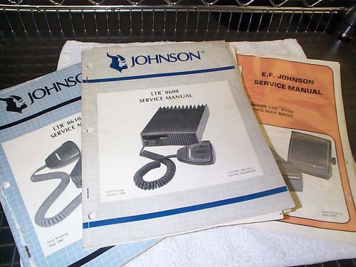 EF Johnson  LTR Service Manuals (Qty.3) 800 MHZ Models 8600, 8610 8615 &amp; 8700