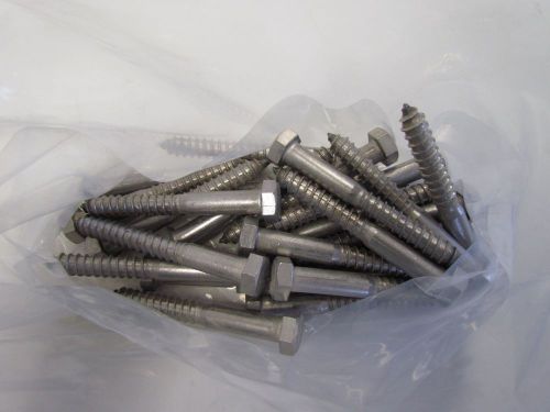 Stainless steel 1/2&#034; hex bolt (set of 25) 4 1/4&#034; long for sale