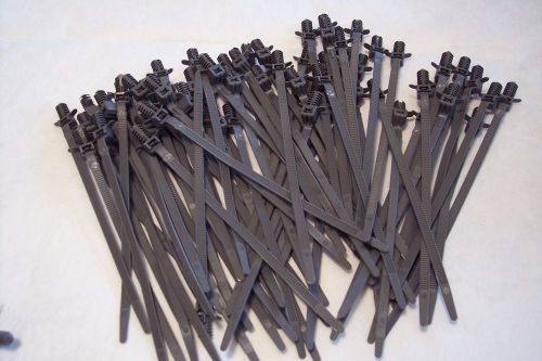 5 1/2 &#034; fir tree push mount cable tie uv black nylon 100 pack for sale