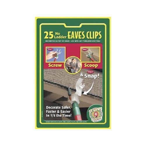 Indoor/outdoor eave grip clips light hooks, 25-pack new for sale