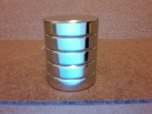 5 N52 Neodymium Cylindrical (1 x 1/4) inches Cylinder Magnets.