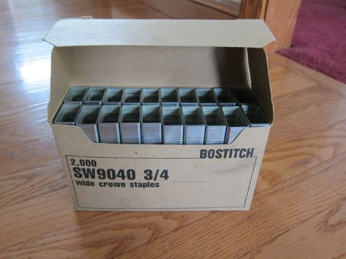 STANLEY BOSTITCH STAPLES SW9040 3/4 INCH 6000 COUNT = 3 BOXES CARTON STAPLER