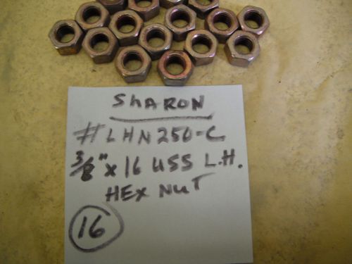 16 Sharon LHN 250B   3/8&#034; X 16 USS nuts