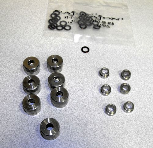 Mixed Lot 1/4&#034; Swagelok UltraTorr Stainless Steel Parts Nuts Plungers O-rings