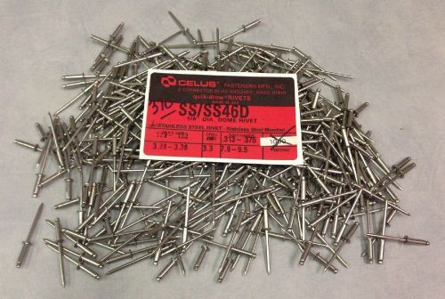 CLEARANCE- Celus (USA) 1/8&#034; Blind Rivet- 46D (4-6)- All Stainless- Lot of 370